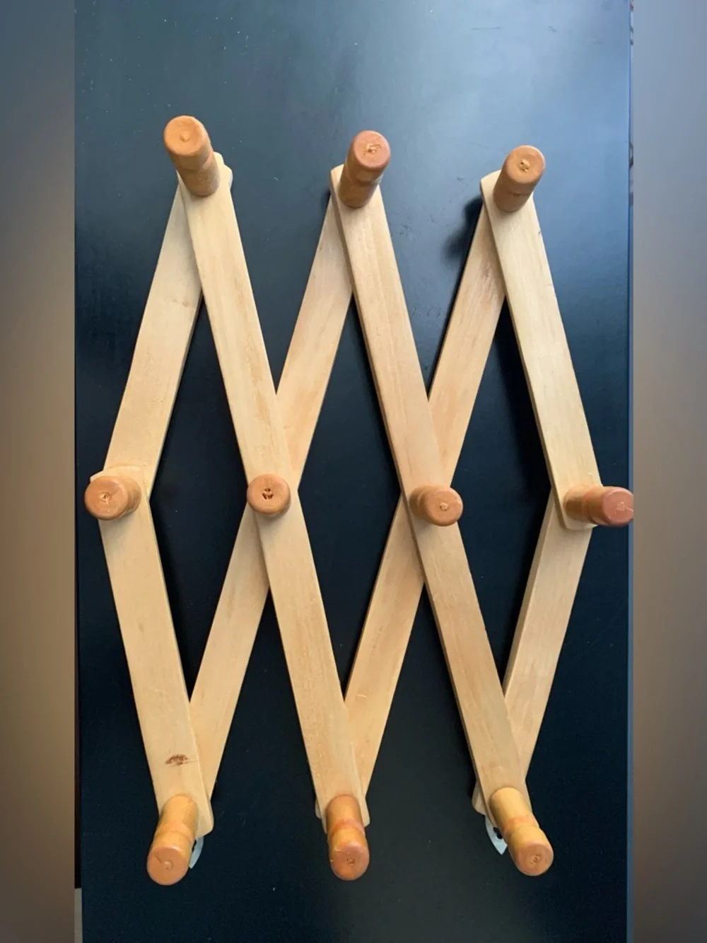 Natural Wood Expandable Wall Rack - Light Wood